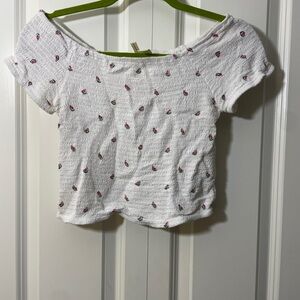 White Watermelon Crop Top